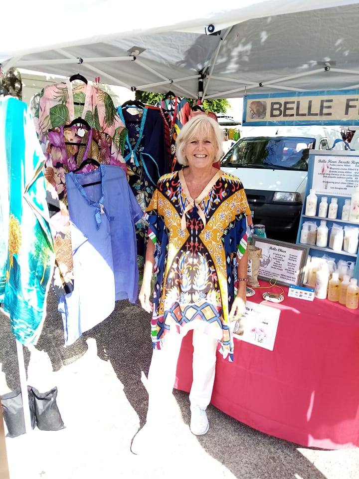 Belle Fleur product Carolyn at Civray market